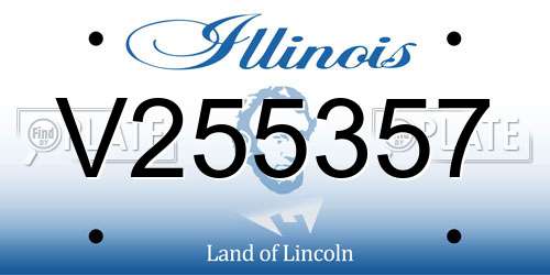 V255357 Illinois License Plate