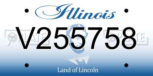 V255758 Illinois License Plate