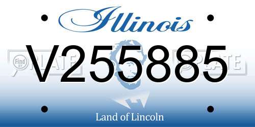 V255885 Illinois License Plate