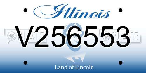 V256553 Illinois License Plate