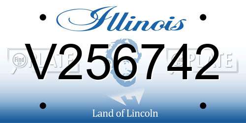 V256742 Illinois License Plate