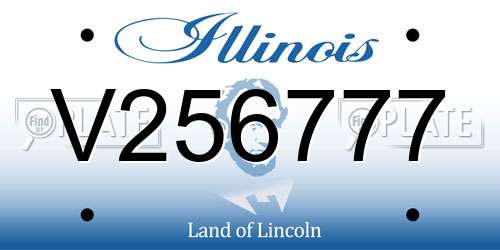 V256777 Illinois License Plate