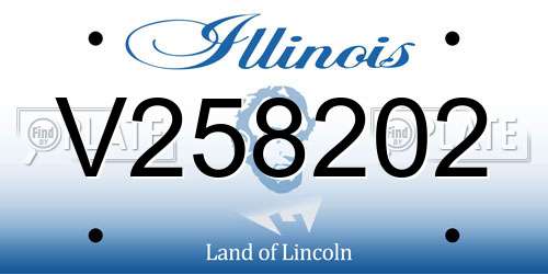 V258202 Illinois License Plate