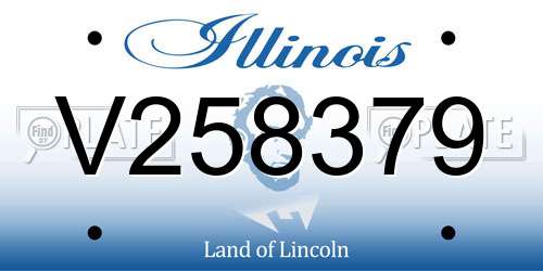 V258379 Illinois License Plate