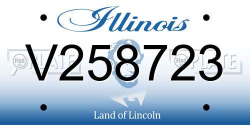 V258723 Illinois License Plate