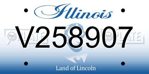 V258907 Illinois License Plate