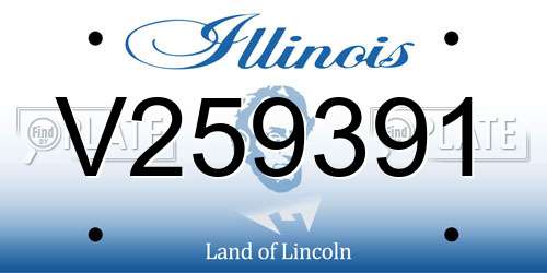 V259391 Illinois License Plate