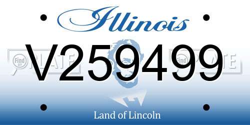 V259499 Illinois License Plate