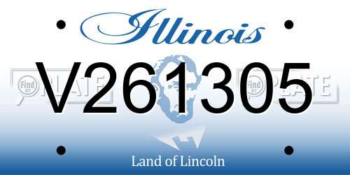 V261305 Illinois License Plate