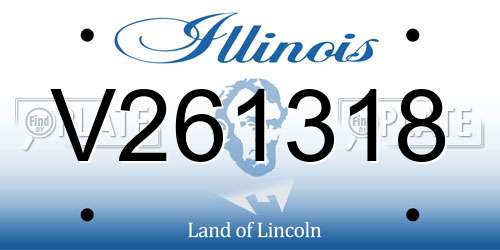 V261318 Illinois License Plate