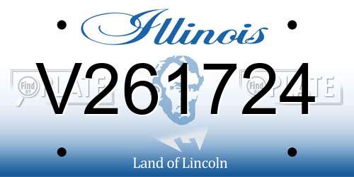 V261724 Illinois License Plate