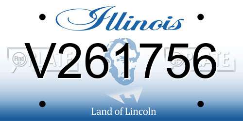 V261756 Illinois License Plate