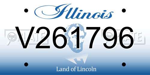 V261796 Illinois License Plate