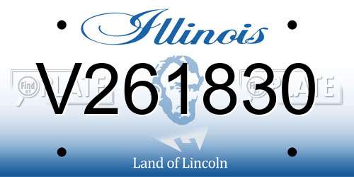 V261830 Illinois License Plate