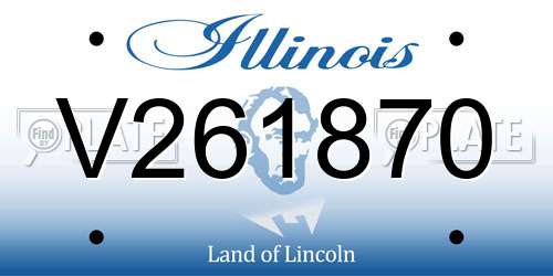 V261870 Illinois License Plate