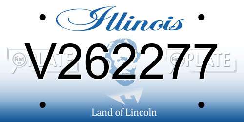 V262277 Illinois License Plate