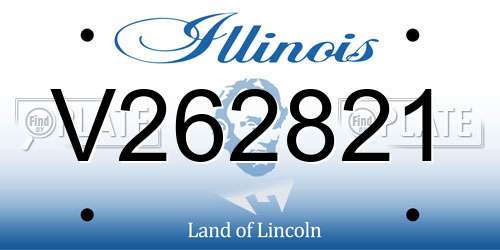 V262821 Illinois License Plate