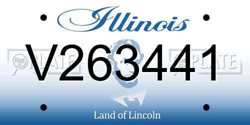 V263441 Illinois License Plate