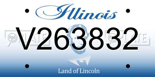 V263832 Illinois License Plate