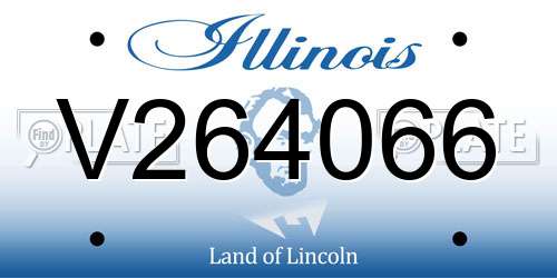 V264066 Illinois License Plate