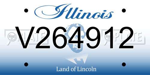 V264912 Illinois License Plate