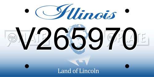 V265970 Illinois License Plate
