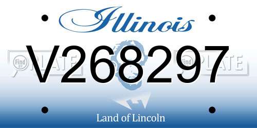 V268297 Illinois License Plate