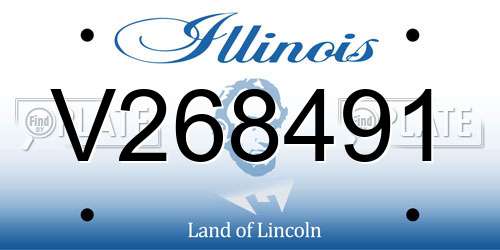 V268491 Illinois License Plate