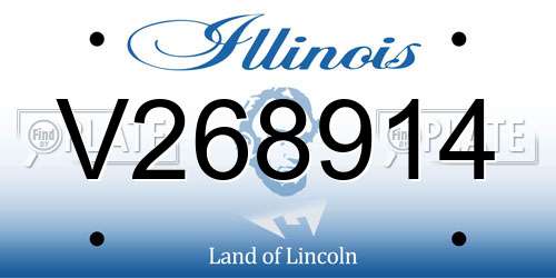 V268914 Illinois License Plate