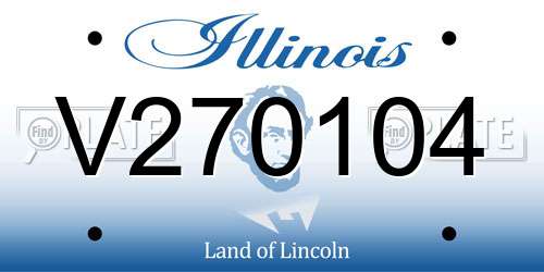 V270104 Illinois License Plate