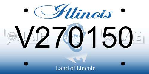 V270150 Illinois License Plate
