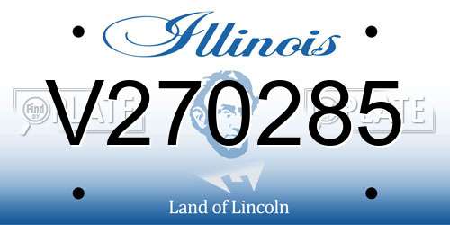V270285 Illinois License Plate