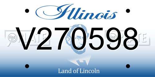 V270598 Illinois License Plate