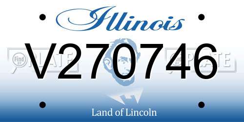V270746 Illinois License Plate