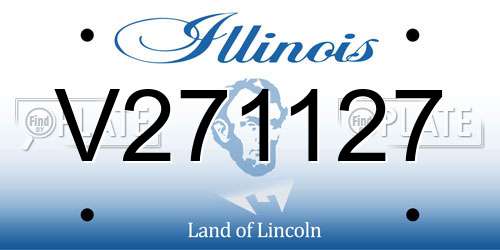 V271127 Illinois License Plate