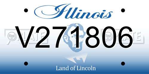 V271806 Illinois License Plate
