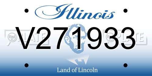 V271933 Illinois License Plate
