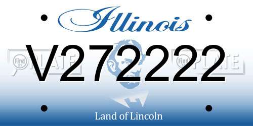V272222 Illinois License Plate