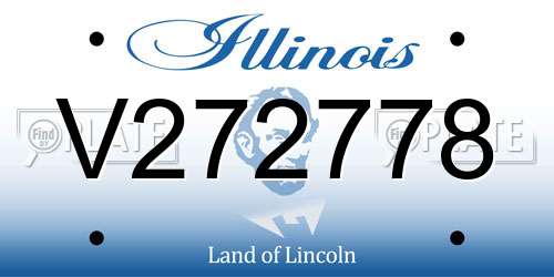 V272778 Illinois License Plate
