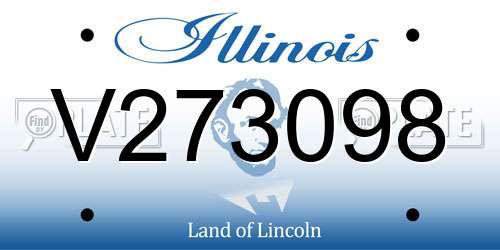V273098 Illinois License Plate