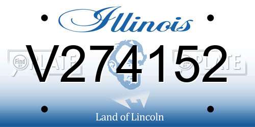 V274152 Illinois License Plate