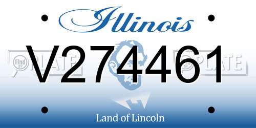 V274461 Illinois License Plate