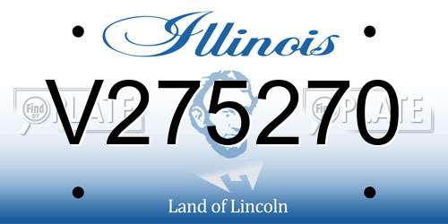 V275270 Illinois License Plate