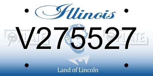 V275527 Illinois License Plate