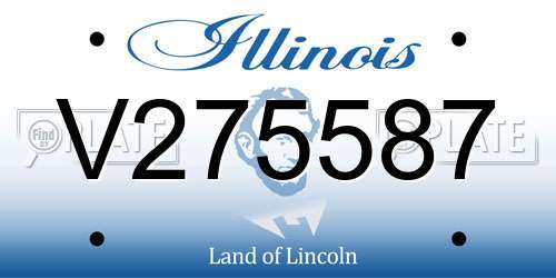 V275587 Illinois License Plate