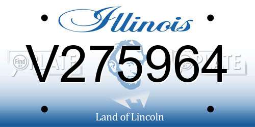 V275964 Illinois License Plate