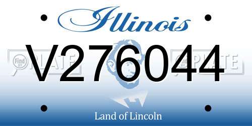 V276044 Illinois License Plate