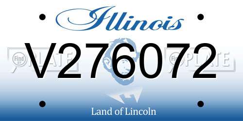 V276072 Illinois License Plate