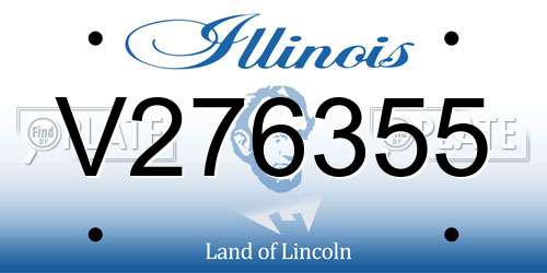 V276355 Illinois License Plate