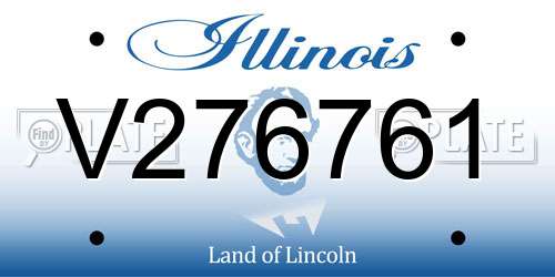 V276761 Illinois License Plate